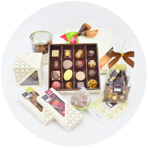 pralinky, bonboniéry, lámaná čokoláda